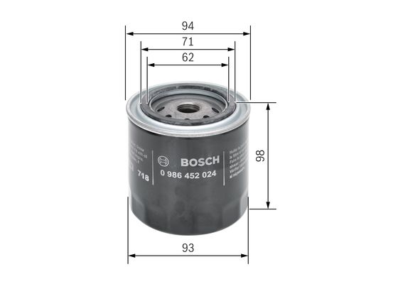 Oliefilter Bosch 0 986 452 024