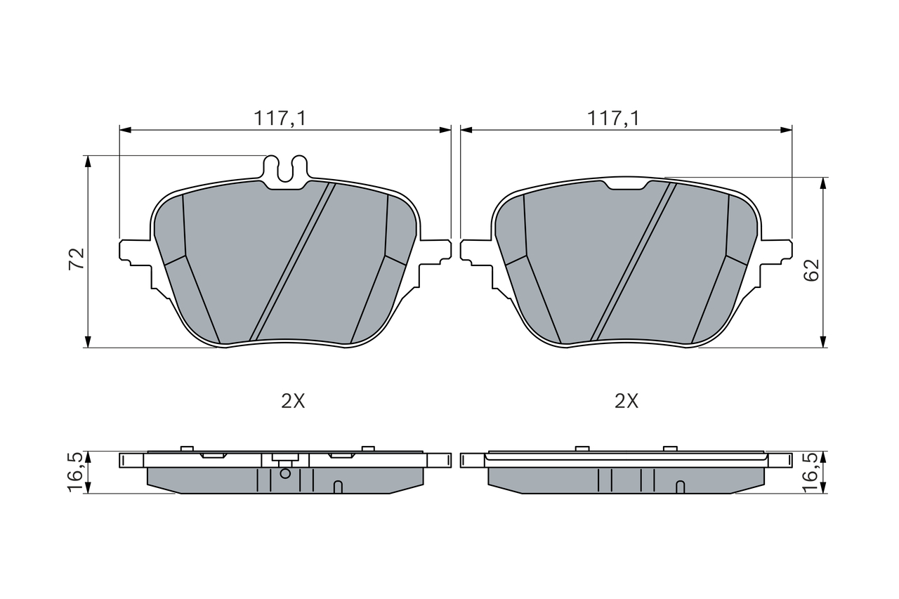 Remblokkenset, schijfrem Bosch 0 986 460 293