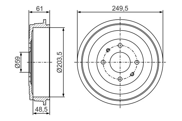 Bosch Remtrommel 0 986 477 286