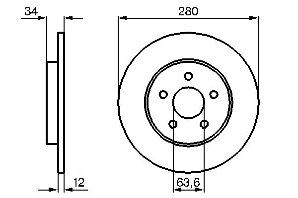 Bosch Remschijven 0 986 479 B65