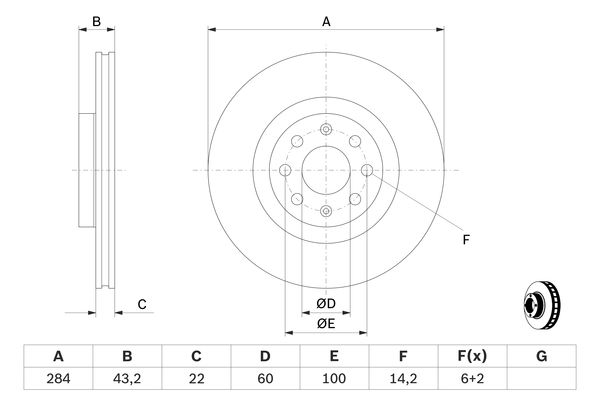 Bosch Remschijven 0 986 479 B90