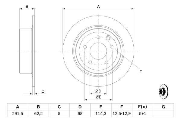 Bosch Remschijven 0 986 479 C60
