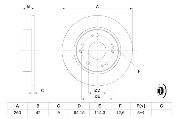 Bosch Remschijven 0 986 479 C63