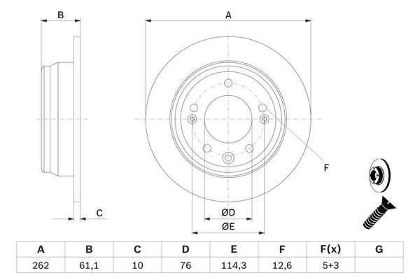 Bosch Remschijven 0 986 479 C14