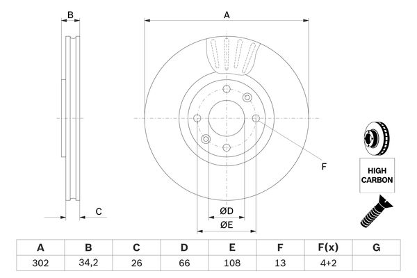 Bosch Remschijven 0 986 479 C72