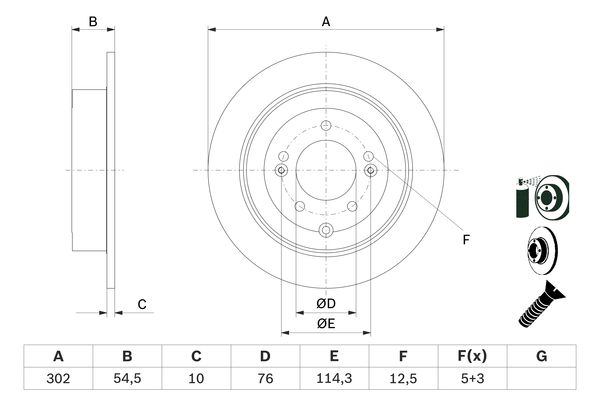 Bosch Remschijven 0 986 479 E43