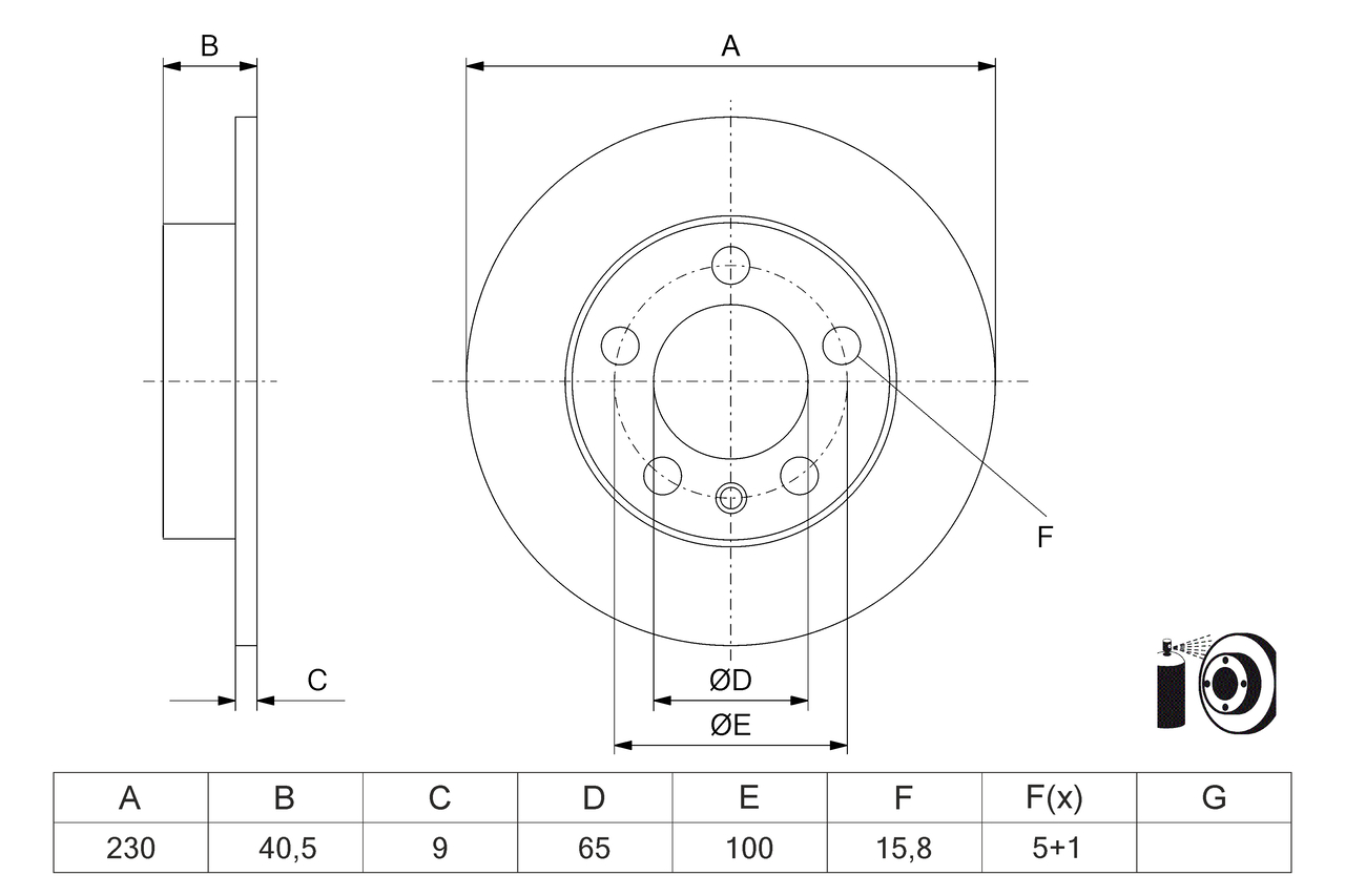 Remschijf Bosch 0 986 479 K55