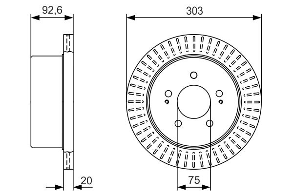 Remschijven Bosch 0 986 479 V26