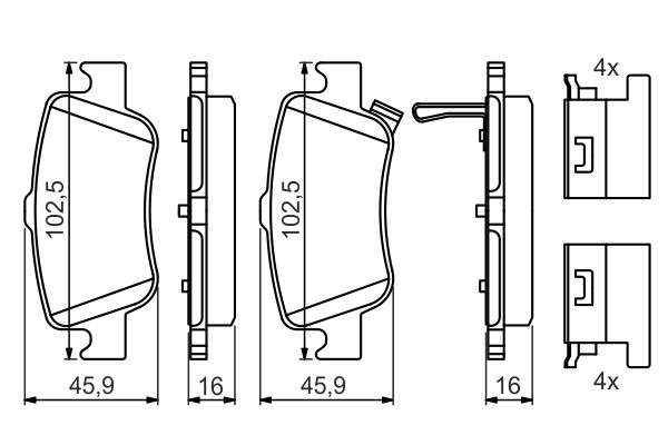 Bosch Remblokset 0 986 494 651