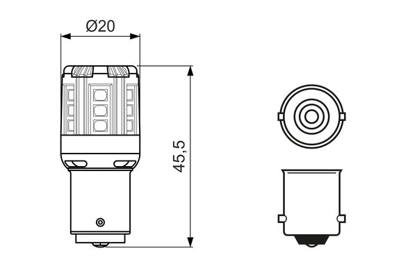 Bosch Gloeilamp, achteruitrijlicht 1 987 301 517