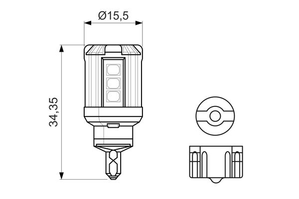 Bosch Gloeilamp, achteruitrijlicht 1 987 301 523
