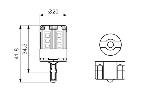 Bosch Gloeilamp, achteruitrijlicht 1 987 301 524