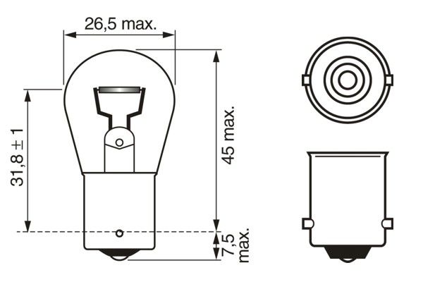 Bosch Gloeilamp, achteruitrijlicht 1 987 301 050
