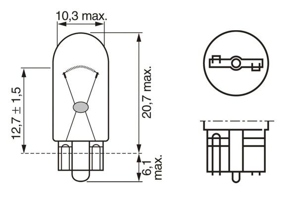 Bosch Gloeilamp, achteruitrijlicht 1 987 302 206