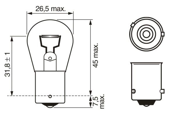Bosch Gloeilamp, knipper-/breedtelicht 1 987 302 213