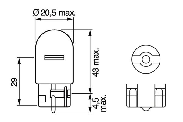 Bosch Gloeilamp, achteruitrijlicht 1 987 301 096