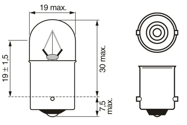 Bosch Gloeilamp, achteruitrijlicht 1 987 302 704