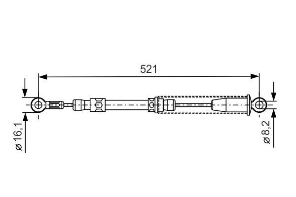 Handremkabel Bosch 1 987 477 091