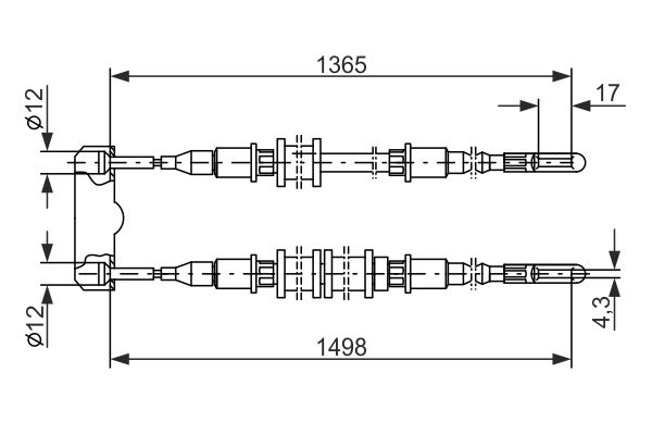 Handremkabel Bosch 1 987 477 130