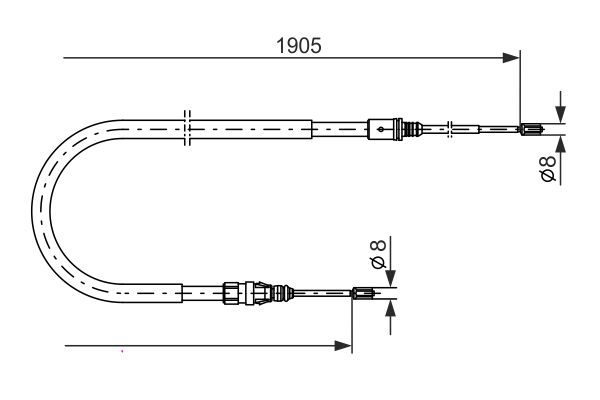 Handremkabel Bosch 1 987 477 237