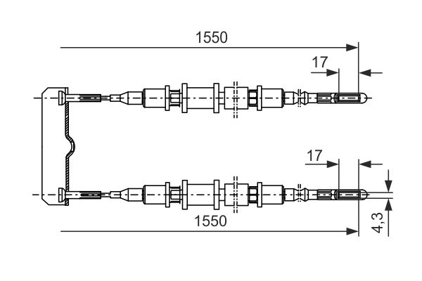 Handremkabel Bosch 1 987 477 250