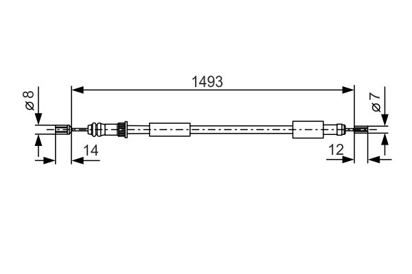 Handremkabel Bosch 1 987 477 271