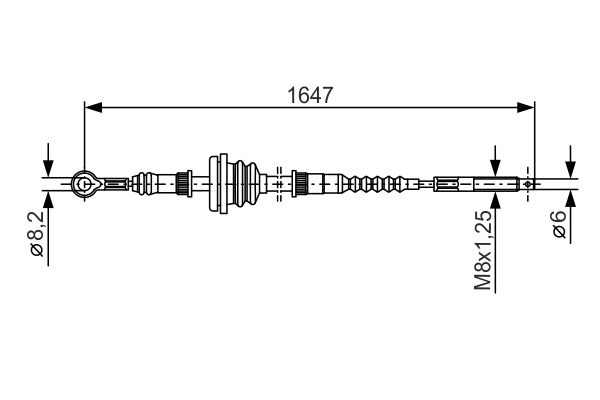 Handremkabel Bosch 1 987 477 327