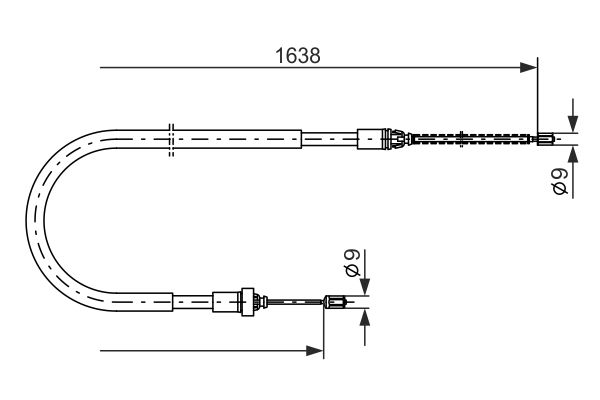 Handremkabel Bosch 1 987 477 586