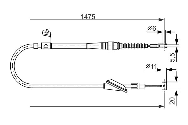 Handremkabel Bosch 1 987 477 608