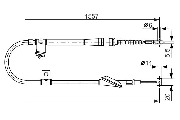 Handremkabel Bosch 1 987 477 609