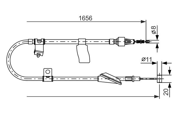 Handremkabel Bosch 1 987 477 610