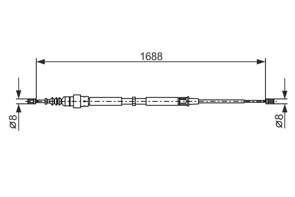 Bosch Handremkabel 1 987 477 696