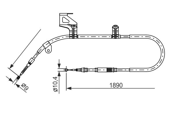 Handremkabel Bosch 1 987 477 803