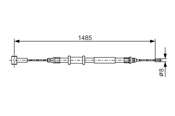 Handremkabel Bosch 1 987 482 214