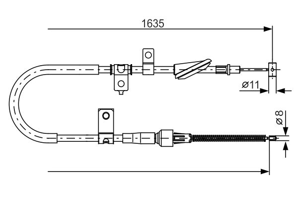 Handremkabel Bosch 1 987 482 258