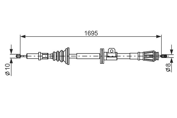 Handremkabel Bosch 1 987 482 262