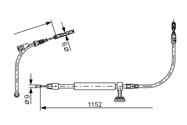 Handremkabel Bosch 1 987 482 332