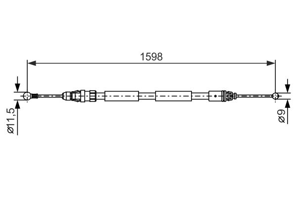 Handremkabel Bosch 1 987 482 388