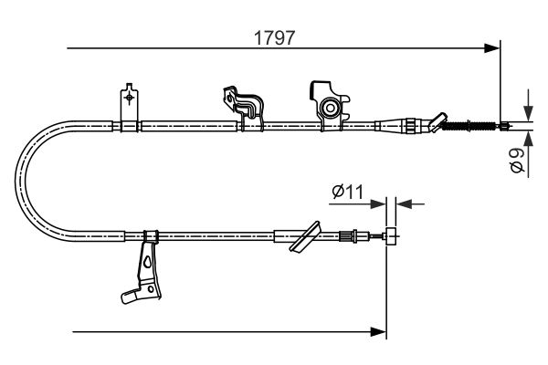 Handremkabel Bosch 1 987 482 434