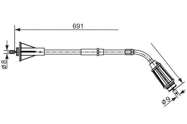 Handremkabel Bosch 1 987 482 555