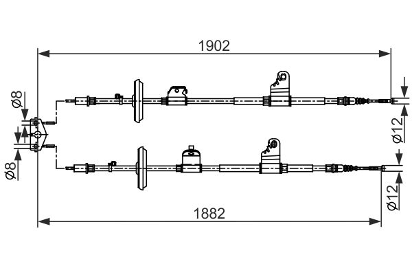 Handremkabel Bosch 1 987 482 562