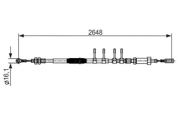 Handremkabel Bosch 1 987 482 596