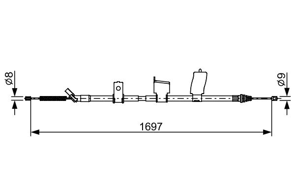 Handremkabel Bosch 1 987 482 627