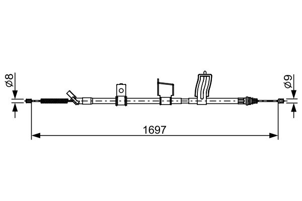 Handremkabel Bosch 1 987 482 628