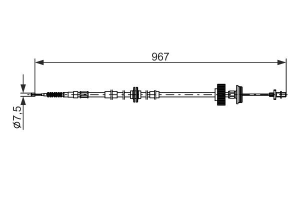 Handremkabel Bosch 1 987 482 794