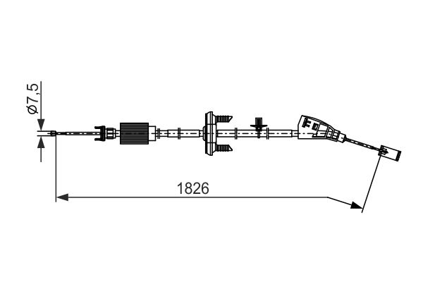 Handremkabel Bosch 1 987 482 795