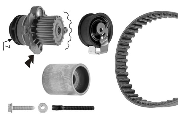 Distributieriem kit inclusief waterpomp Bosch 1 987 946 416