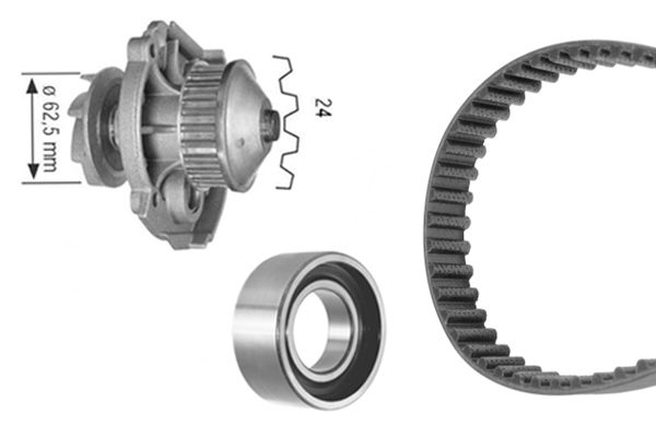 Distributieriem kit inclusief waterpomp Bosch 1 987 948 799