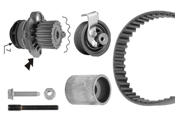 Distributieriem kit inclusief waterpomp Bosch 1 987 948 868