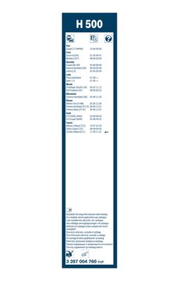 Bosch Ruitenwisserblad 3 397 004 760